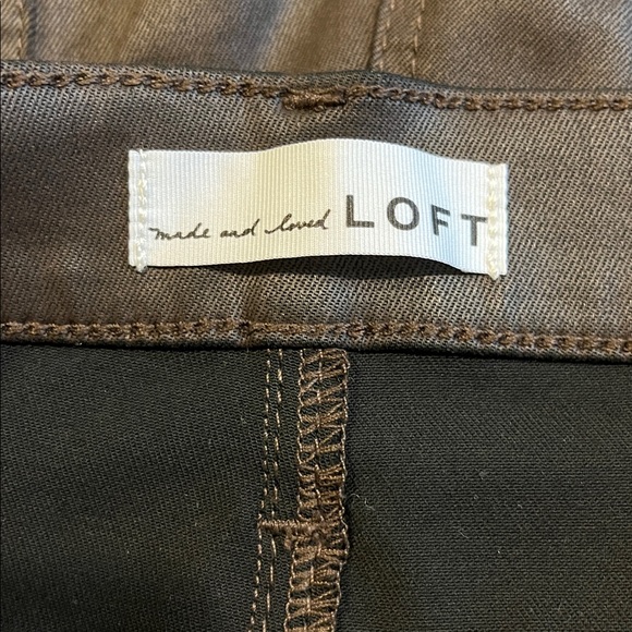 Loft The Kick Crop Brown Pants - Picture 6 of 8